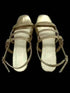 Golden Three Tier Block Heels - cunei